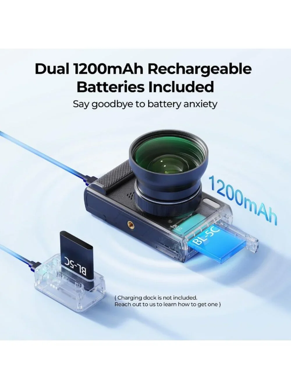 80MP Wi-Fi Digital Camera for Photography - 5K Resolution, 3